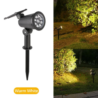 Focos solares LED de 9 LED, para exteriores, resistentes al agua IP65, focos, brillo ajustable para jardín, patio, entrada de vehículos, decoración de jardín 