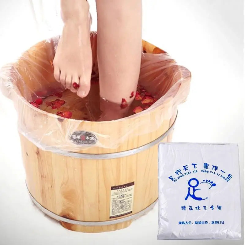 90pcs Environmentally Disposable Foot Tub Liners Bath Basin Bags for Feet Pedicure Foot Detox SPA Heat Preservation Accessories Leedoar