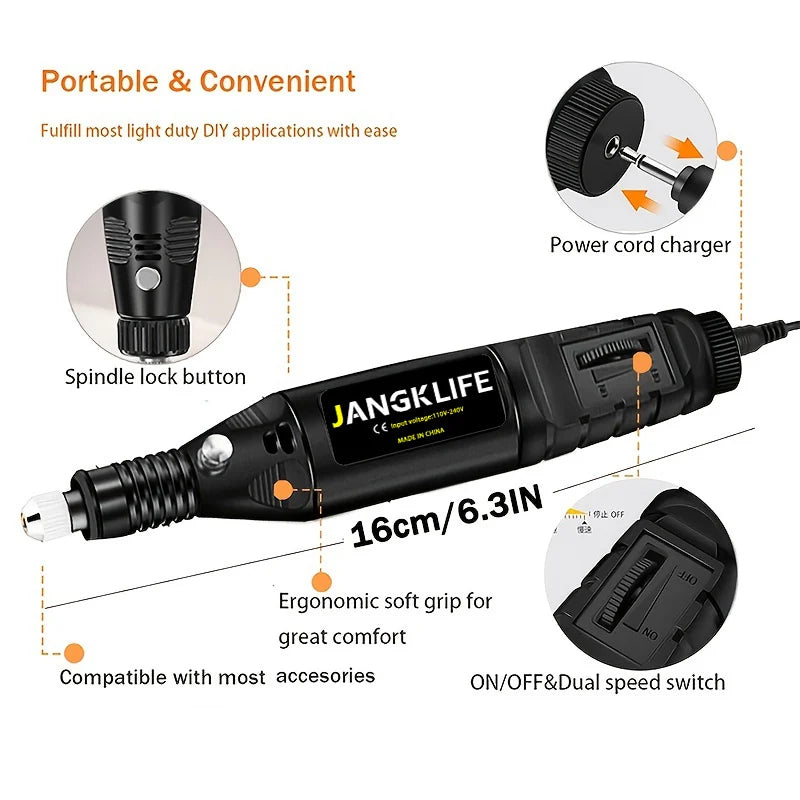 9V Mini  Drill Electric Carving Pen Variable Speed   Drill Rotary Tools Kit Engraver Pen for Grinding Polishing