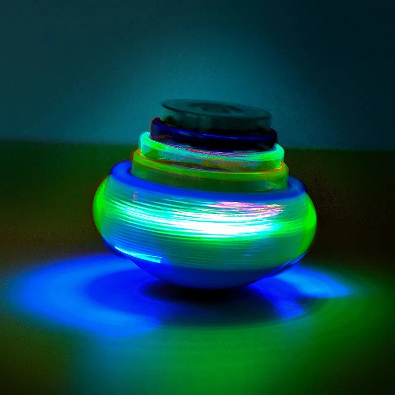 9cm Gyroscope Children Toys Music Luminous Magic Rotating Launch Cartoon Colorful Flash Leedoar