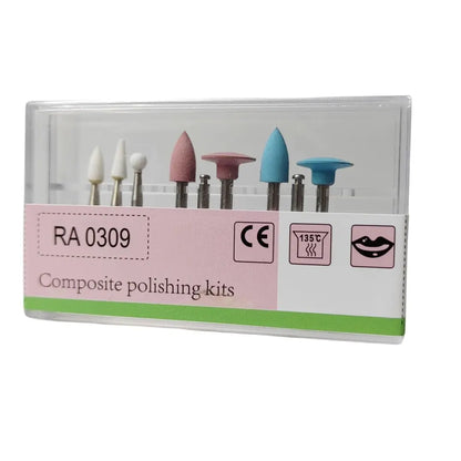 9pcs/Box Dental Composite Polishing for Low Speed Handpiece Contra Angle Kit RA0309 Resin Sanding Polishing Set Leedoar