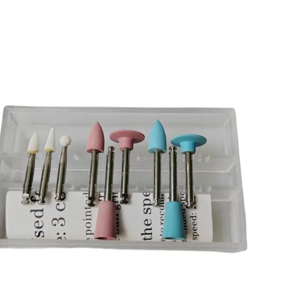 9pcs/Box Dental Composite Polishing for Low Speed Handpiece Contra Angle Kit RA0309 Resin Sanding Polishing Set Leedoar