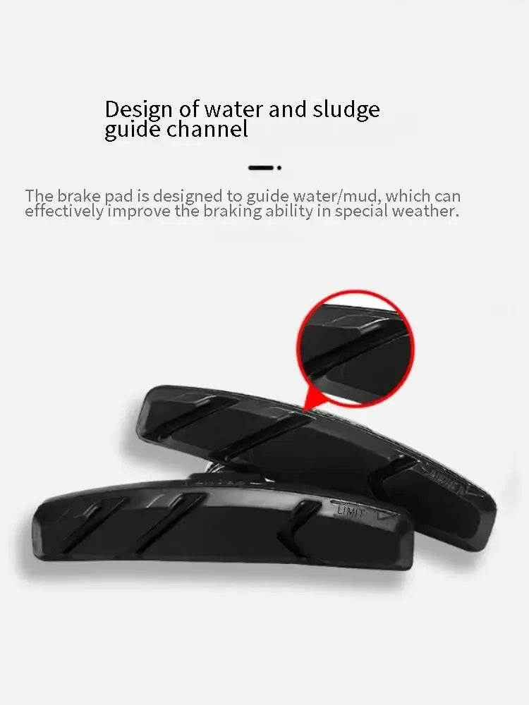 A Pair Silent Brake Leather for Bicycles, Mountain Bikes, Dead Speed Bikes, Colored V-brake Universal Card Mounted Brake Leather Leedoar