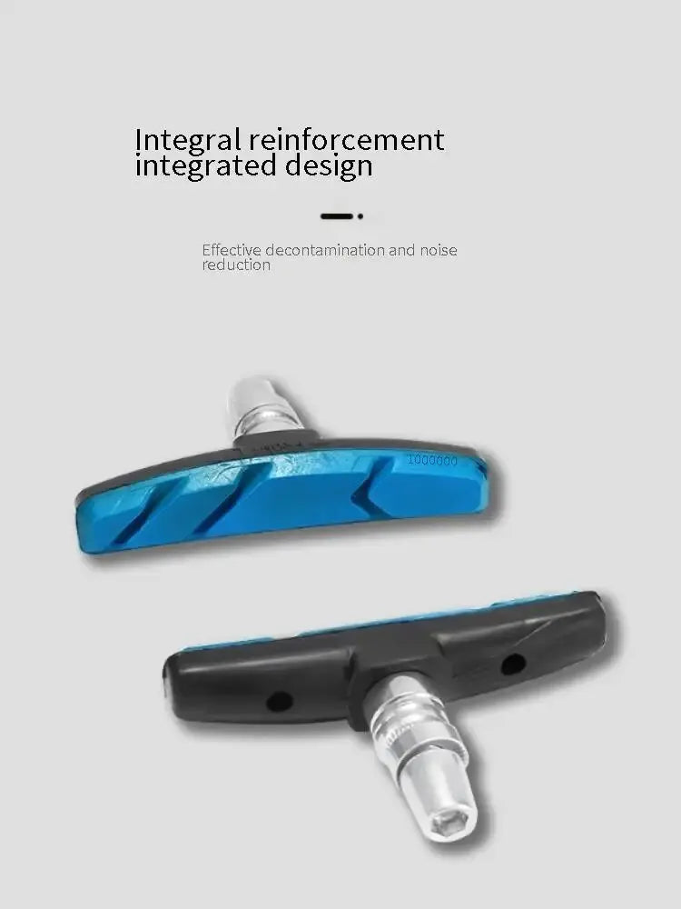 A Pair Silent Brake Leather for Bicycles, Mountain Bikes, Dead Speed Bikes, Colored V-brake Universal Card Mounted Brake Leather Leedoar