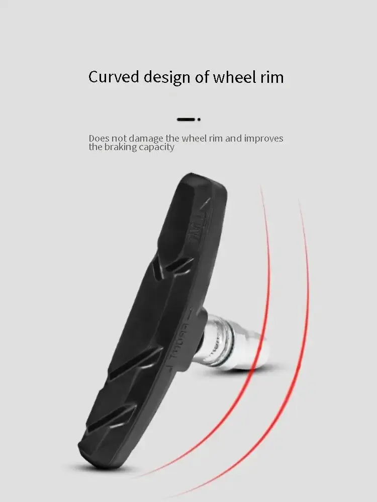 A Pair Silent Brake Leather for Bicycles, Mountain Bikes, Dead Speed Bikes, Colored V-brake Universal Card Mounted Brake Leather Leedoar