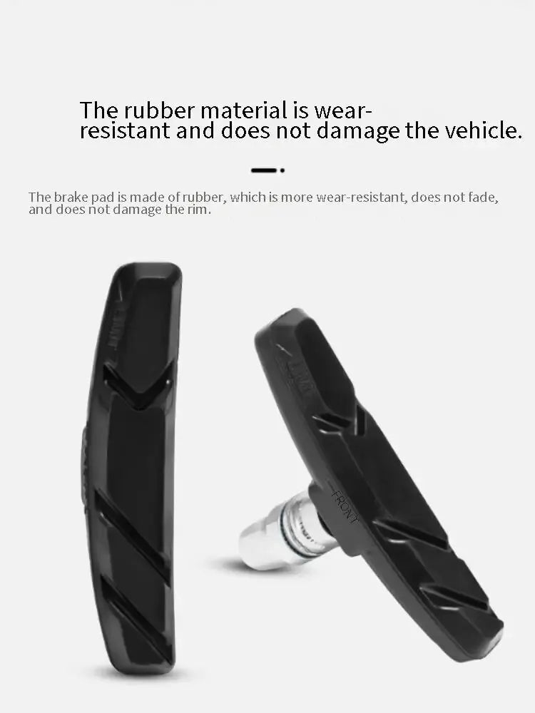 A Pair Silent Brake Leather for Bicycles, Mountain Bikes, Dead Speed Bikes, Colored V-brake Universal Card Mounted Brake Leather Leedoar