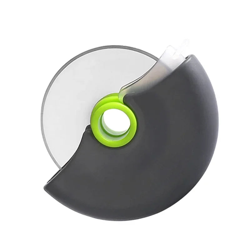 A new type of pizza knife with a protective hand cover, detachable drum protective hand cutter, stainless steel pastry cutter Leedoar
