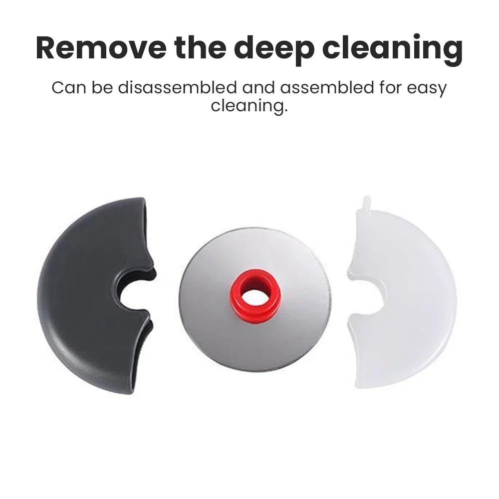 A new type of pizza knife with a protective hand cover, detachable drum protective hand cutter, stainless steel pastry cutter Leedoar