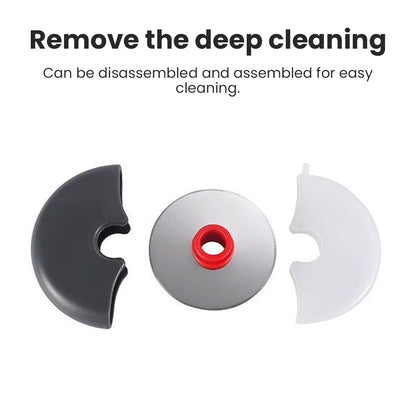 A new type of pizza knife with a protective hand cover, detachable drum protective hand cutter, stainless steel pastry cutter Leedoar