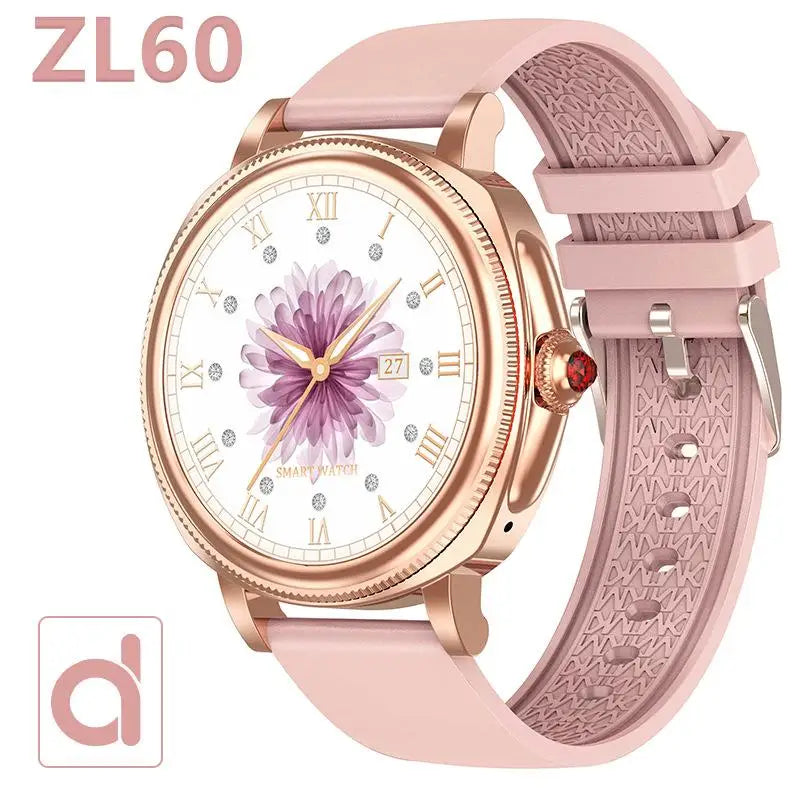 ZL60 Smart Watch Women HD Touch Screen Multiple Dials DIY Custom Wallpaper Bluetooth Call Sports Heart Rate Blood Oxygen Monitor Leedoar