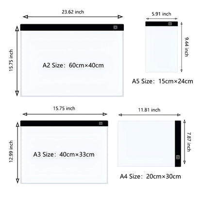 A3/A4/A5 Level Dimmable Led Drawing Copy Pad Board Children's Toy Painting Educational Kids Grow Creative Gifts For Children Leedoar