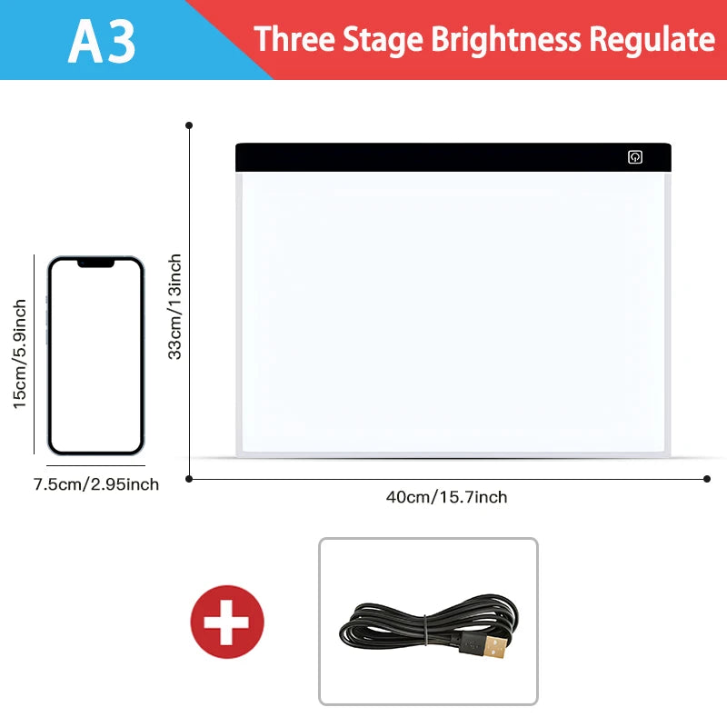 A3/A4/A5 Level Dimmable Led Drawing Copy Pad Board Children's Toy Painting Educational Kids Grow Creative Gifts For Children Leedoar