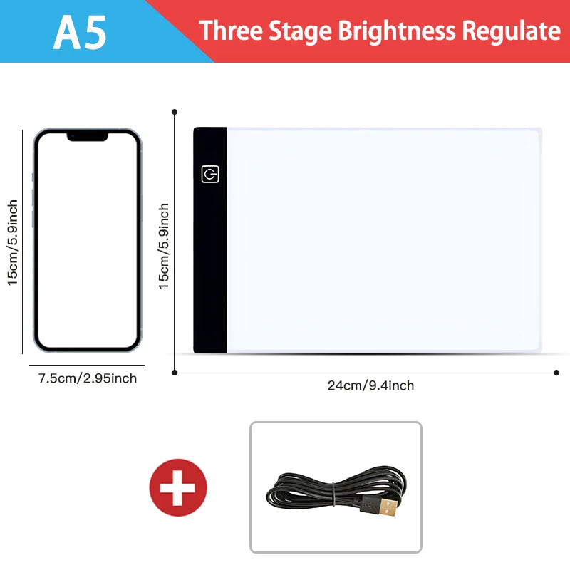 A3/A4/A5 Level Dimmable Led Drawing Copy Pad Board Children's Toy Painting Educational Kids Grow Creative Gifts For Children Leedoar