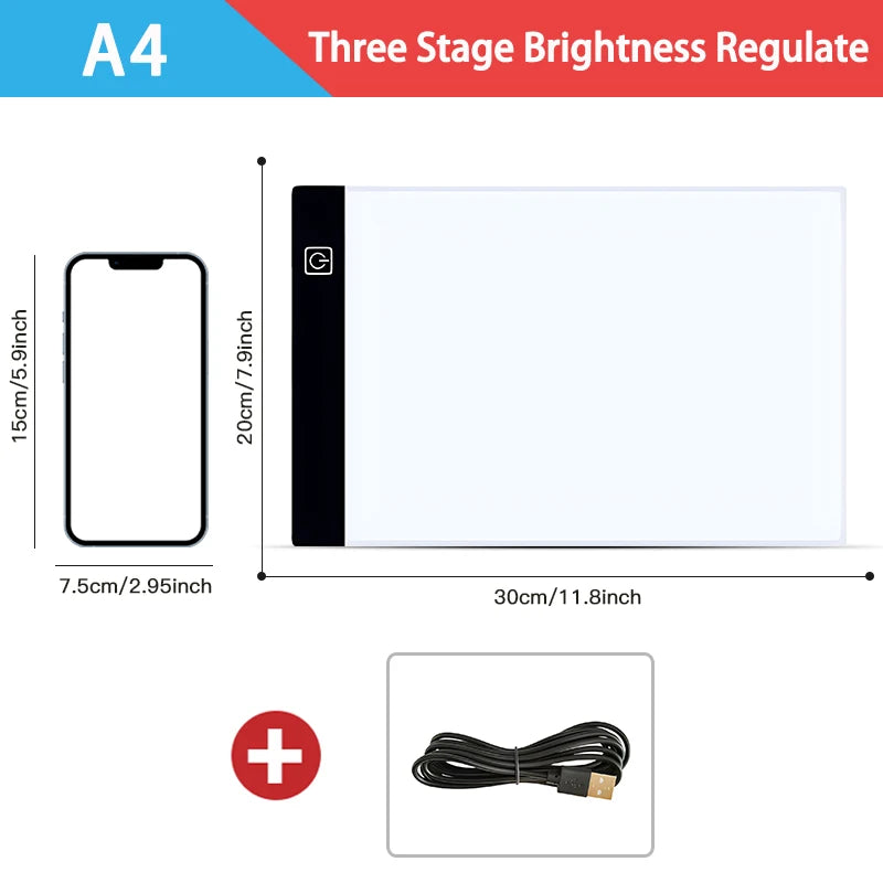 A3/A4/A5 Level Dimmable Led Drawing Copy Pad Board Children's Toy Painting Educational Kids Grow Creative Gifts For Children Leedoar