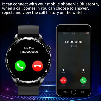 WS3 PRO Smartwatch NFC Access Control Metal Strap1.28 Inch HD Touch Screen Bluetooth Calls Music Player Sports Fashion Men Watch Leedoar