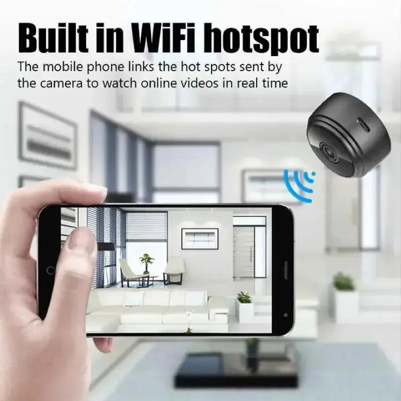 A9 Mini Camera HD 720P Intelligent Home Security IP WiFi Camera Monitor Mobile Remote Camera Mobile Remote Application Leedoar