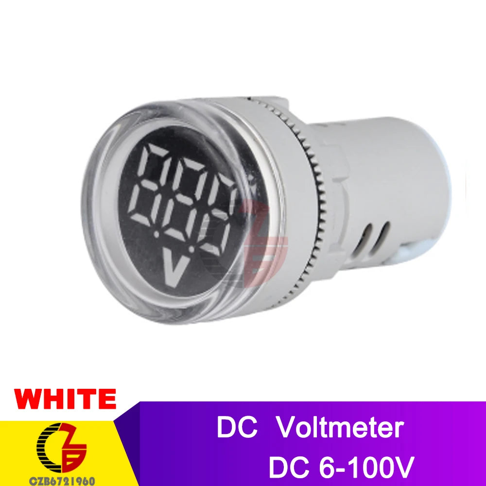 AC 0-100A 60-500V DC 6-100V Square/Round LED Digital Voltmeter Ammeter  Voltage Current Meter Volt Amp Tester Detector