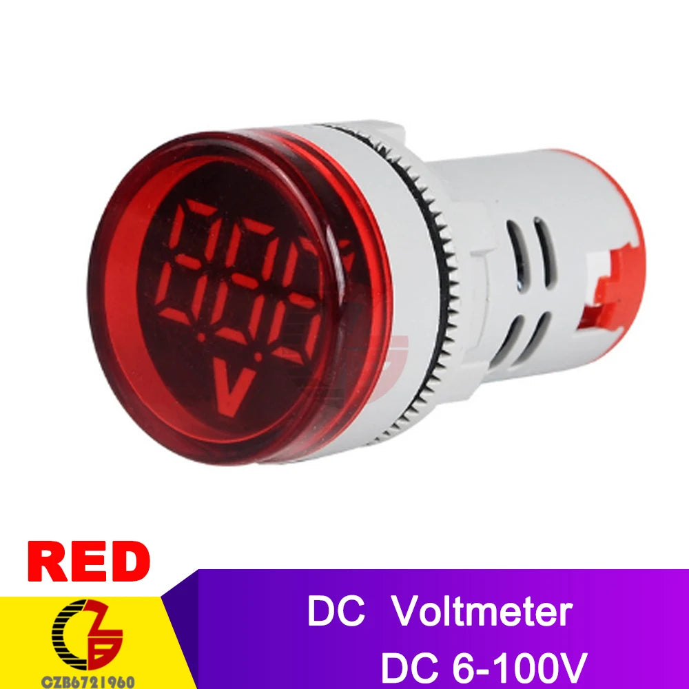 AC 0-100A 60-500V DC 6-100V Square/Round LED Digital Voltmeter Ammeter  Voltage Current Meter Volt Amp Tester Detector