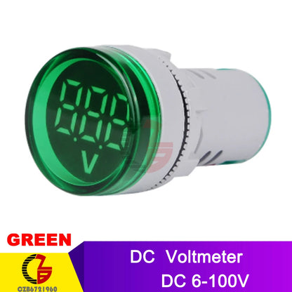 AC 0-100A 60-500V DC 6-100V Square/Round LED Digital Voltmeter Ammeter  Voltage Current Meter Volt Amp Tester Detector