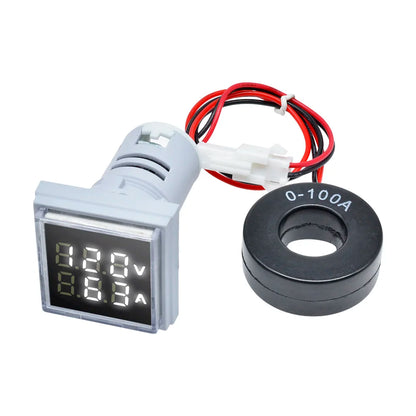 AC 0-100A 60-500V DC 6-100V Square/Round LED Digital Voltmeter Ammeter  Voltage Current Meter Volt Amp Tester Detector