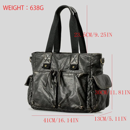 AIGO Vintage Large Capacity Women Luxury Designer Handbag Tote Bag Retro Shoulder Crossbody Bags Quality Punk Bag сумка bolsas