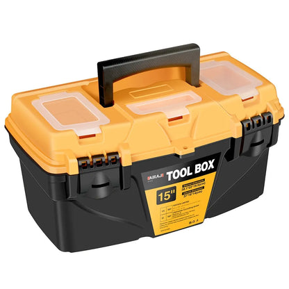 AIRAJ 12/15 Inch Hardware Toolbox, Plastic Thick Combination Suitcase Electrician Carpenter Electric Drill Storage Box Leedoar