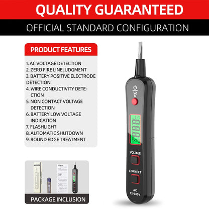 AIRAJ Smart Digital Multimeter Voltage Detector Tester Non-contact Electric Pen Capacitance Diode Ohm Hz NCV DC AC Voltage Meter Leedoar