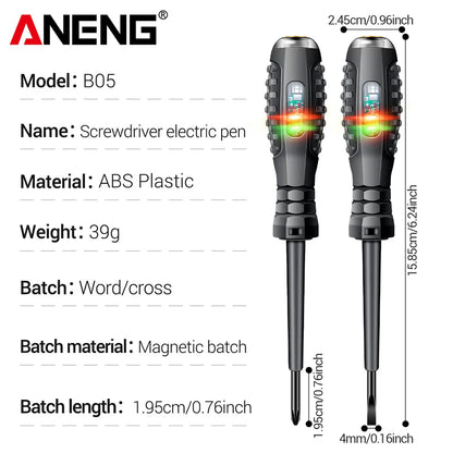 ANENG B05 Word/cross Screwdrivers Neon Bulb Indicator Meter Electric Pen Insulated Electrician Highlight Pocket Tester Pen Tools Leedoar