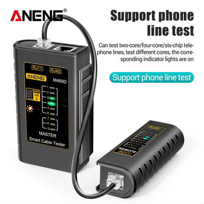 ANENG M469D Cable lan tester Network Cable Tester RJ45 RJ11 RJ12 CAT5 UTP LAN Cable Tester Networking Tool Network Repair