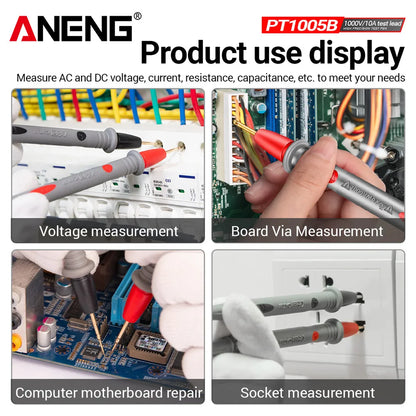 ANENG PT1005B Digital Multimeter 1000V 10A Universal Needle Tip Probe Test Leads  Multi Meter Tester Lead Probe Wire Pen Cable