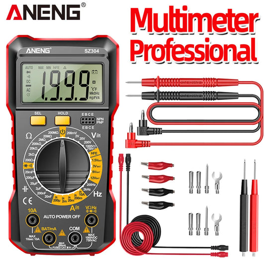 ANENG SZ304 Multifunction Digital Multimete True RMS Handheld High Precision Tester NCV AC/DC Votage Current Resistance Ohm Tool