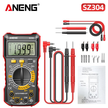 ANENG SZ304 Multifunction Digital Multimete True RMS Handheld High Precision Tester NCV AC/DC Votage Current Resistance Ohm Tool