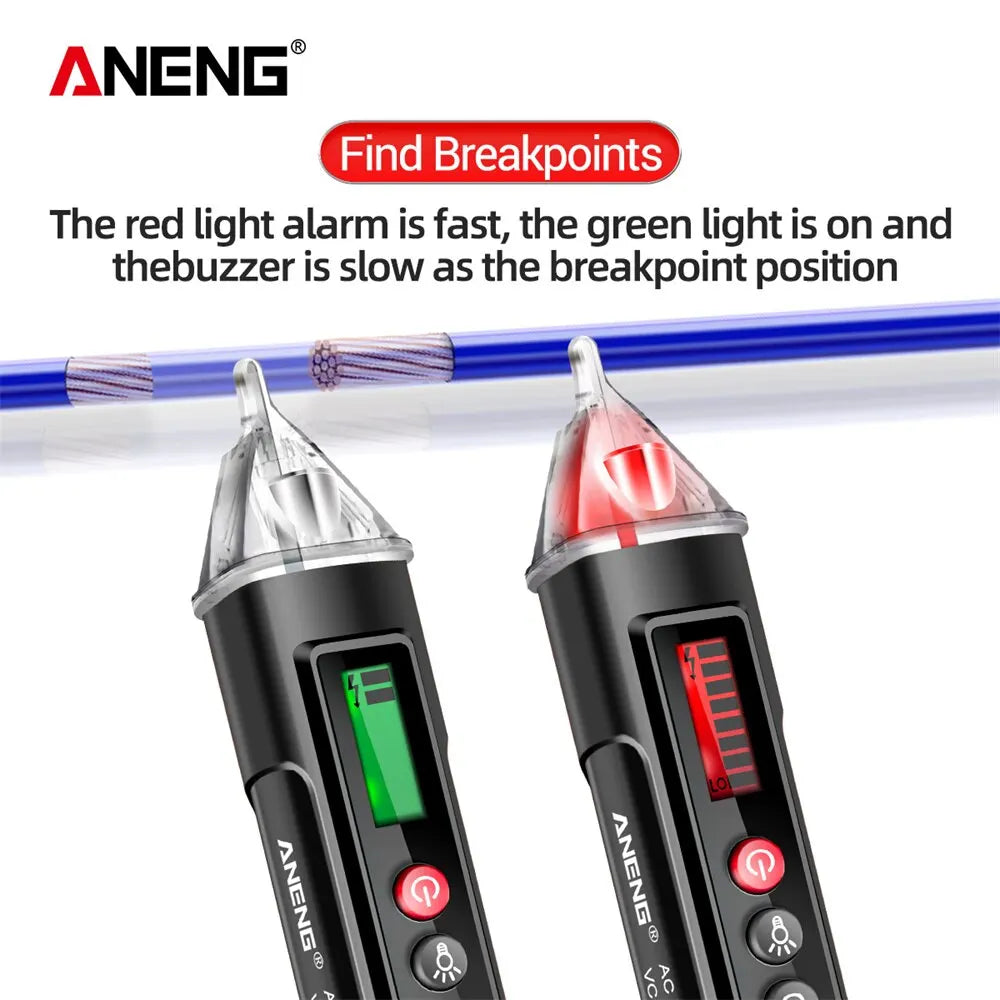ANENG VC1010 Digital Smart AC/DC Voltage Detectors Non-Contact Tester Pen Meter 12-1000V Current Electric Sensor Test Pencil Leedoar