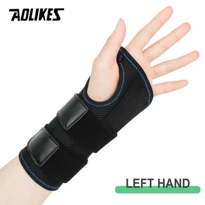 AOLIKES 1 pieza de muñequera para artritis del túnel carpiano, soporte de muñeca con férulas, soporte de mano de compresión para esguince de tendonitis 