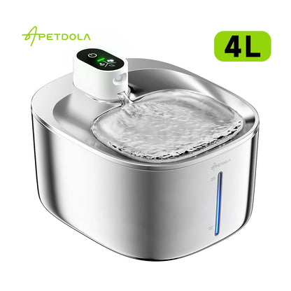 APETDOLA 4L Wireless Cat Water Fountain Auto Sensor Drinking Fountain For Cats Dog Drinker Pet Water Dispenser Accessories Leedoar