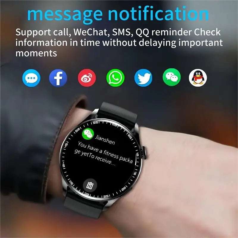 WS3 PRO Smartwatch NFC Access Control Metal Strap1.28 Inch HD Touch Screen Bluetooth Calls Music Player Sports Fashion Men Watch Leedoar