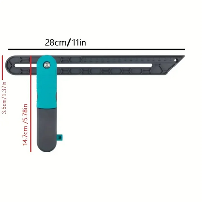 Adjustable Angle Ruler Irregular Multi-Function Scale T-Shaped Bevel Gauge Tool For Woodworking DIY Measurement