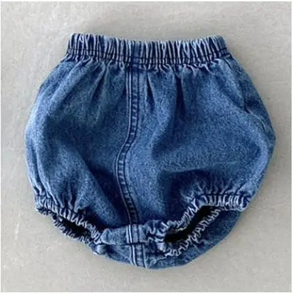 Adorable Baby Boys Shorts Summer Casual Denim Short Pants for Toddler Girls Pockets Design Clothing Children Jeans Pants 0-24M Leedoar