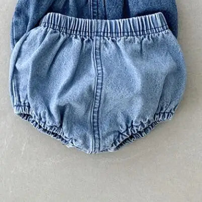 Adorable Baby Boys Shorts Summer Casual Denim Short Pants for Toddler Girls Pockets Design Clothing Children Jeans Pants 0-24M Leedoar