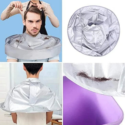 Adult Medium Size Haircut Cloak Cloth Hair Dye Breathable Household Haircut Cloak Foldable Haircut Tool Leedoar