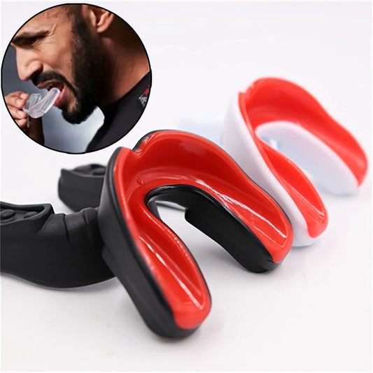 Adult Sports Mouthguard Muay Thai Boxing Teeth Protection Mma Fighting Mouth Guard Children Rugby Fight Training Braces 1PC Leedoar