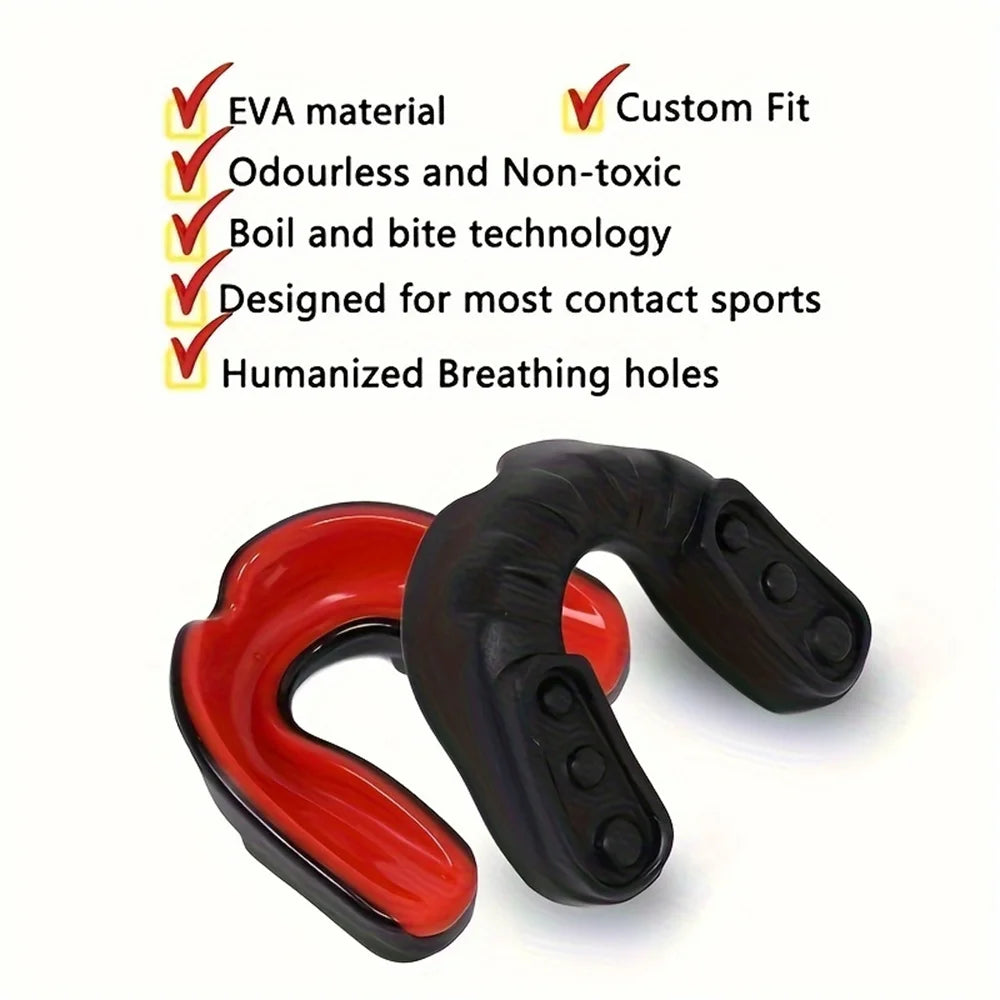 Protetor bucal esportivo adulto Muay Thai Boxe Proteção de dentes Mma Luta Protetor bucal Crianças Rugby Luta Treinamento Braces 1PC 