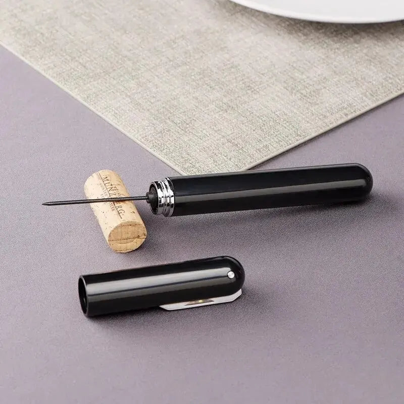 Air Pressure Pump Wine Bottle Opener Pen Shape Stainless Steel Needle Fast Kitchen Bar Party Portable Corkscrew OpenTool Leedoar