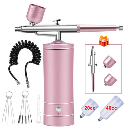 Airbrush Nails Art Painting Compressor Portátil Air Brush Bolo Paint Spray Gun Sem Fio Mini Airbrush Para Decoração De Unhas Maquiagem