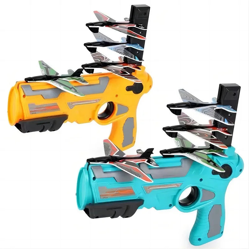 Airplane Launcher Toy Children Throwing Foam Plane Flight Mode Catapult Plane for Kids Boys Outdoor Sport Flying Toys Gifts Leedoar