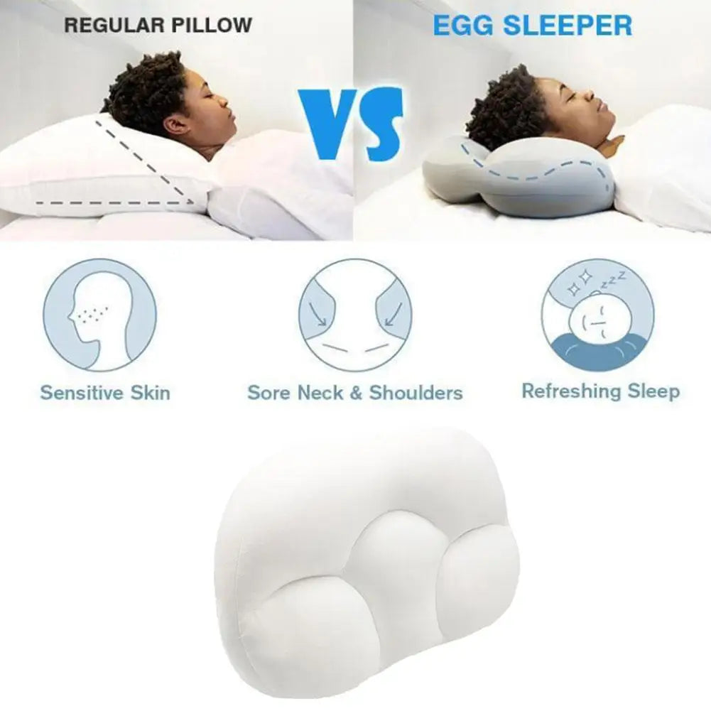 All-round Sleep Pillow Egg Sleeper Memory Foam Soft Orthopedic Neck Pillow Pain Release 3D Neck Micro Airball Pillow Deep Sleep Leedoar