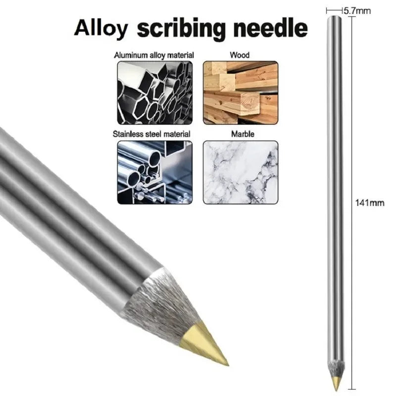 Alloy Scribe Pen Carbide Scriber Pen Metal Wood Glass Tile Cutting Marker Pencil Metalworking Woodworking Hand Tools Leedoar