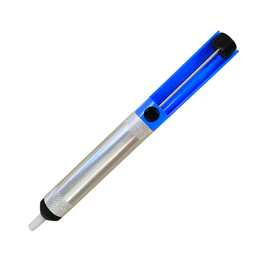 Aluminium Desoldering Suction Pump Tool Solder Sucker Suction Tin Pen Removal Device Blue Vacuum Soldering Iron Desolder Leedoar