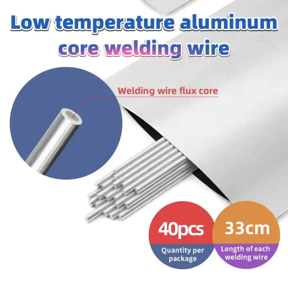 Aluminum Welding Rods Low Temperature Easy Melt Aluminum Welding Wire Flux Core Suitable for Soldering Leedoar