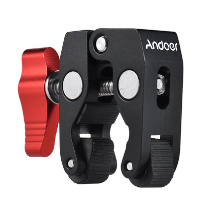 Andoer Multi-function Ball Head Clamp Ball Mount Clamp Arm Super Clamp with 1/4-20 Thread for GPS Phone LCD/DV Monitor LED Video Leedoar